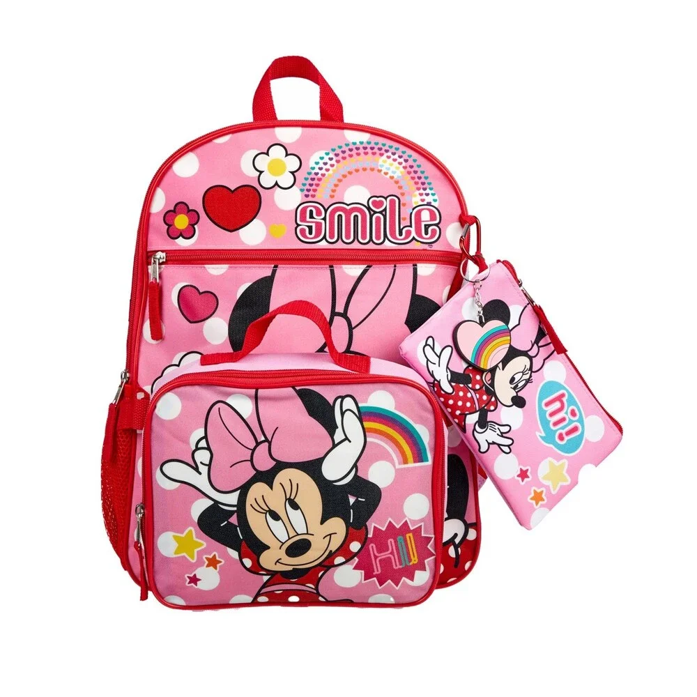 Girl's Minnie Mouse 5 Pc Backpack Set - Pink